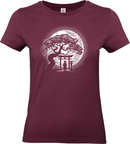 Moonlight Blossom - samurai, kawaii, anime, japan, warrior, martialarts, ninja, vintage, video game, fantasy, moonlight, moonJapanese culture, Tokyo skyline, Sakura blossoms, Japan travel, Tokyo tower, Japanese art, Kyoto temples, Anime, Sumo wrestling, Cherry blossom festival - Standard T-Shirt (Women)