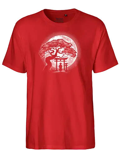 Moonlight Blossom - samurai, kawaii, anime, japan, warrior, martialarts, ninja, vintage, video game, fantasy, moonlight, moonJapanese culture, Tokyo skyline, Sakura blossoms, Japan travel, Tokyo tower, Japanese art, Kyoto temples, Anime, Sumo wrestling, Cherry blossom festival - Fairtrade T-Shirt