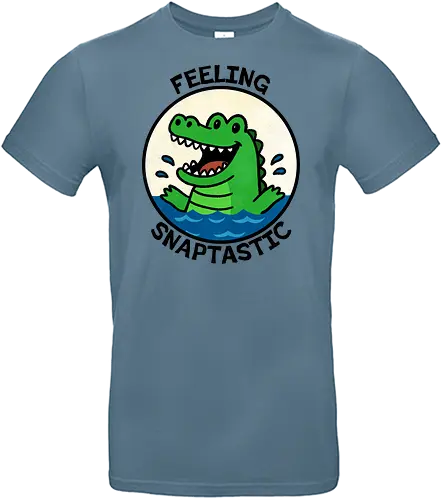 Feeling Snaptastic  - Snaptastic, crocodile, puns, funny, crocodile art, wildlife illustration, animal lover gift, crocodile shirt, funny crocodile, crocodile lovers, pond life, reptile art, crocodile gifts - Standard T-Shirt