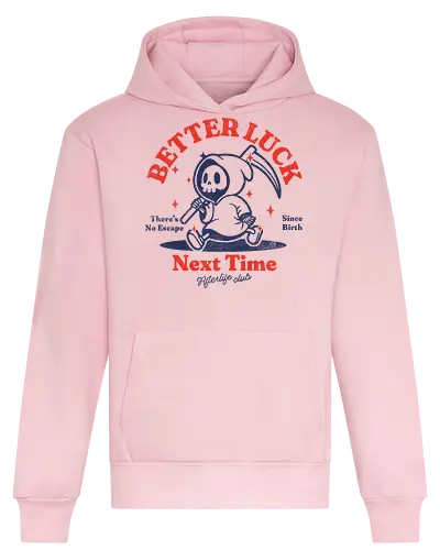 Better luck next time - grim reaper, death, skull, halloween, gothic, dark art, spooky, paranormal, occult, macabre, motivational, funny, quote, inspirational, life lessons, humor, sarcastic, comedy, gift idea, failure - Heavyweight Hoodie