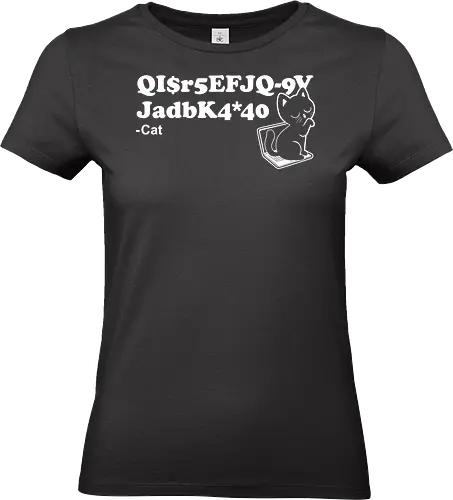 Cat Poem Quote - Cat, Black Cat, Sarcasm, Joke, Pun, Cute, Fluffy, poetry, poem, computer - Standard T-Shirt (Women)