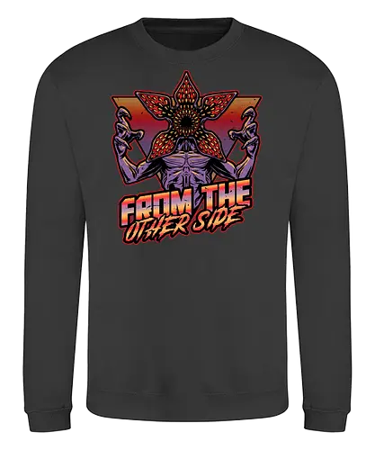 Dimensional Monster Vaporwave - Tv Show, Rpg, 80s, Badge, Retro, Retro Vintage, Vintage, Halloween, Classic Movie, Classic, Demon, Monster, Creature, Spooky, Creepy, Vaporwave, Neon, Neon Sign, Cool - Sweatshirt