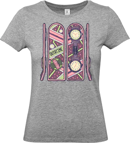 Skateboard of the Future - Movies, time, time travel, classic, classic movie, skateboards, skateboarding - Standard T-Shirt (Women)