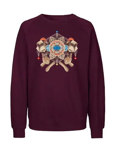 Camela Arabesque - camel, Kamel, Mandala, kaleidoscope, Kaleidoskop, desert, Wüste, geometrisch, oriental, orientalisch, arabisch - Fairtrade Sweatshirt
