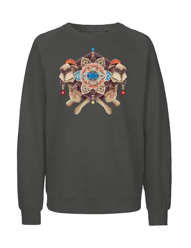 Camela Arabesque - camel, Kamel, Mandala, kaleidoscope, Kaleidoskop, desert, Wüste, geometrisch, oriental, orientalisch, arabisch - Fairtrade Sweatshirt