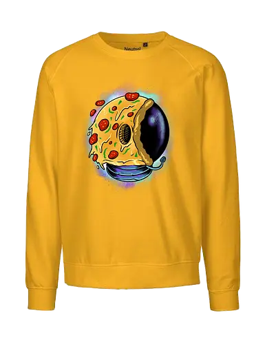 galactic astro pizza  - pizza, food, space, astronout, delicious, beverages, meatball, sausages, fastfood, bestfriend - Fairtrade Sweatshirt