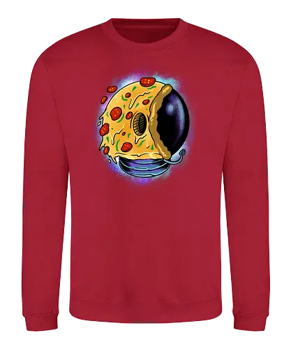 galactic astro pizza  - pizza, food, space, astronout, delicious, beverages, meatball, sausages, fastfood, bestfriend - Sweatshirt
