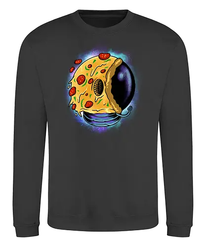 galactic astro pizza  - pizza, food, space, astronout, delicious, beverages, meatball, sausages, fastfood, bestfriend - Sweatshirt