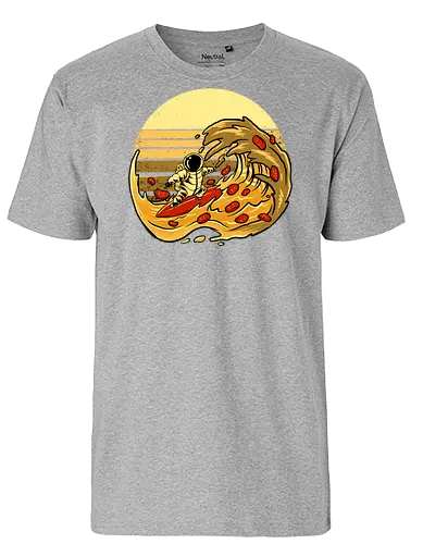 fun cheesey wave  - pizza, food, space, astronout, delicious, beverages, meatball, sausages, fastfood, bestfriend - Fairtrade T-Shirt