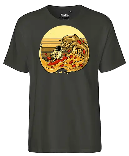 fun cheesey wave  - pizza, food, space, astronout, delicious, beverages, meatball, sausages, fastfood, bestfriend - Fairtrade T-Shirt