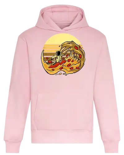 fun cheesey wave  - pizza, food, space, astronout, delicious, beverages, meatball, sausages, fastfood, bestfriend - Heavyweight Hoodie