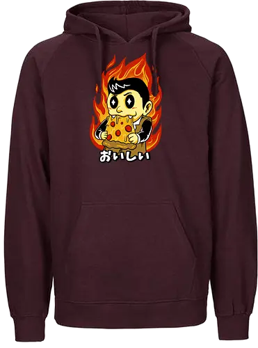 japanese vampire pizza - pizza, food, dracula, vampire, halloween, spooky, creepy, space, astronout, delicious, beverages, meatball, sausages, fastfood, bestfriend - Fairtrade Hoodie