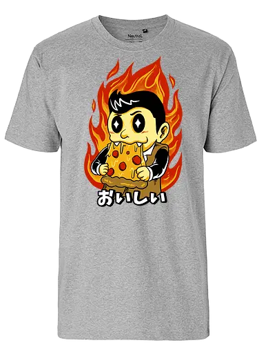 japanese vampire pizza - pizza, food, dracula, vampire, halloween, spooky, creepy, space, astronout, delicious, beverages, meatball, sausages, fastfood, bestfriend - Fairtrade T-Shirt