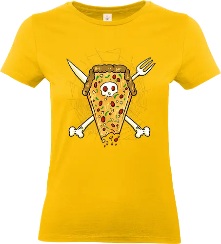 dead of pizza  - pizza, food, dracula, vampire, halloween, spooky, creepy, space, astronout, delicious, beverages, meatball, sausages, fastfood, bestfriend - Standard T-Shirt (Women)