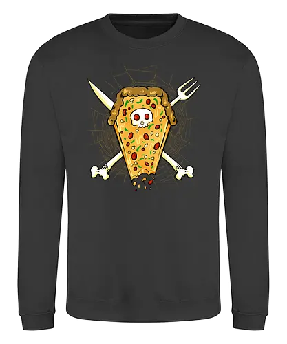 dead of pizza  - pizza, food, dracula, vampire, halloween, spooky, creepy, space, astronout, delicious, beverages, meatball, sausages, fastfood, bestfriend - Sweatshirt