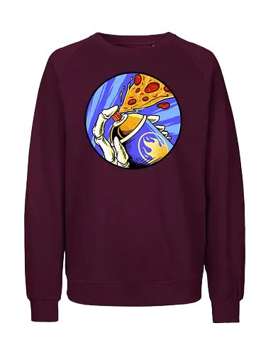 colorful life of pizza - pizza, food, dracula, vampire, halloween, spooky, creepy, space, astronout, delicious, beverages, meatball, sausages, fastfood, bestfriend - Fairtrade Sweatshirt
