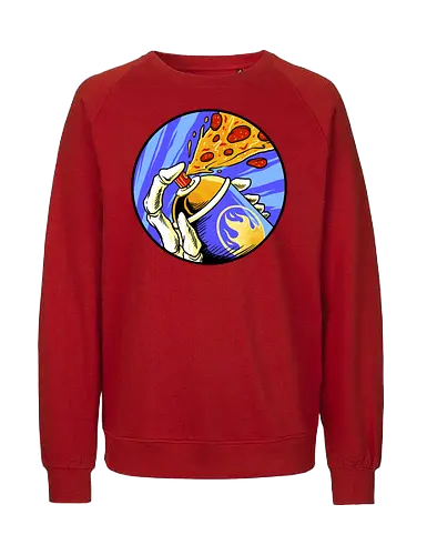colorful life of pizza - pizza, food, dracula, vampire, halloween, spooky, creepy, space, astronout, delicious, beverages, meatball, sausages, fastfood, bestfriend - Fairtrade Sweatshirt