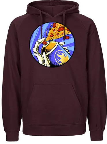 colorful life of pizza - pizza, food, dracula, vampire, halloween, spooky, creepy, space, astronout, delicious, beverages, meatball, sausages, fastfood, bestfriend - Fairtrade Hoodie