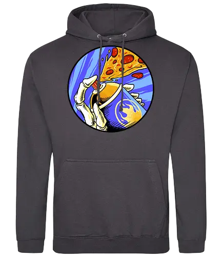colorful life of pizza - pizza, food, dracula, vampire, halloween, spooky, creepy, space, astronout, delicious, beverages, meatball, sausages, fastfood, bestfriend - Standard Hoodie