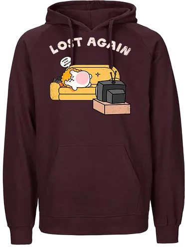 Lost Again - lost again, where is my remote, lost remote, tv remote, couch potato, hedgehog, cute hedgehog, binge watching, lazy day, homebody, stay home, kawaii, cute animal, cartoon style, tv time, sofa life, relatable, funny quote, screen time, doom scrolling, cozy vibes, introvert, comfy couch, weekend mood, no motivation, tired, modern life humor, cute illustration, character art, woodland animal, sillyfrenz, heho, nostalgic tv, old tv, vintage television, remote control, living room, self care, soft life, slow living, everyday wear, casual style, graphic tee idea, meme shirt, humorous, comfy, home entertainment, exhausted, cute graphic - Fairtrade Hoodie