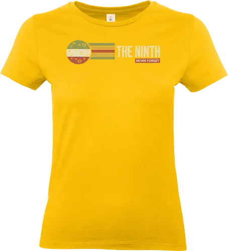 The Ninth Planet: Never Forget Retro Design - Pluto, the ninth, never forget, planet, astronomy, solar system, science shirt, retro space, vintage aesthetic, nostalgic, dwarf planet, outer space, science humor, teacher gift, celestial, space lover - Standard T-Shirt (Women)