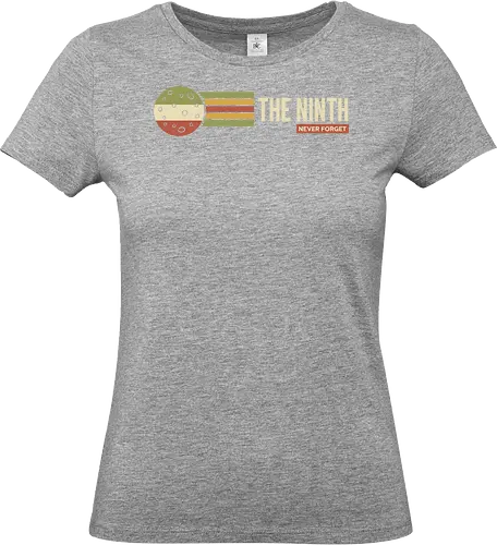 The Ninth Planet: Never Forget Retro Design - Pluto, the ninth, never forget, planet, astronomy, solar system, science shirt, retro space, vintage aesthetic, nostalgic, dwarf planet, outer space, science humor, teacher gift, celestial, space lover - Standard T-Shirt (Women)