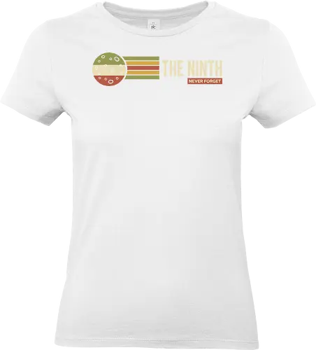 The Ninth Planet: Never Forget Retro Design - Pluto, the ninth, never forget, planet, astronomy, solar system, science shirt, retro space, vintage aesthetic, nostalgic, dwarf planet, outer space, science humor, teacher gift, celestial, space lover - Standard T-Shirt (Women)