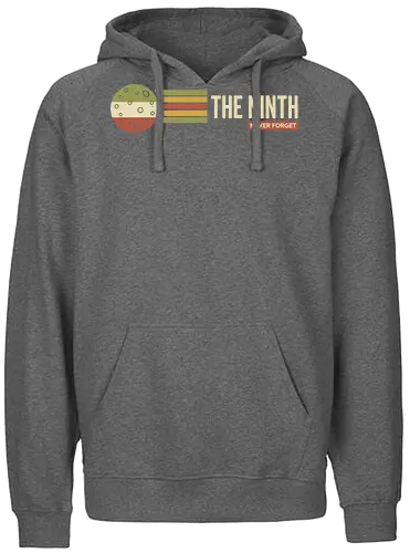 The Ninth Planet: Never Forget Retro Design - Pluto, the ninth, never forget, planet, astronomy, solar system, science shirt, retro space, vintage aesthetic, nostalgic, dwarf planet, outer space, science humor, teacher gift, celestial, space lover - Fairtrade Hoodie