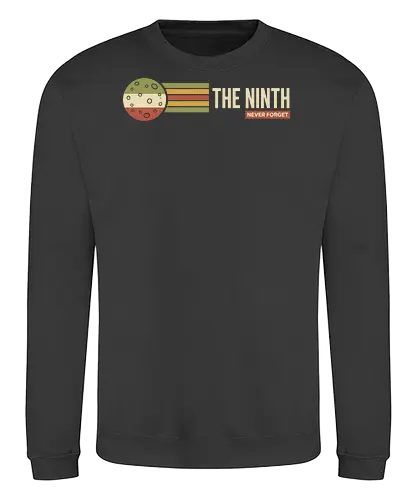 The Ninth Planet: Never Forget Retro Design - Pluto, the ninth, never forget, planet, astronomy, solar system, science shirt, retro space, vintage aesthetic, nostalgic, dwarf planet, outer space, science humor, teacher gift, celestial, space lover - Sweatshirt