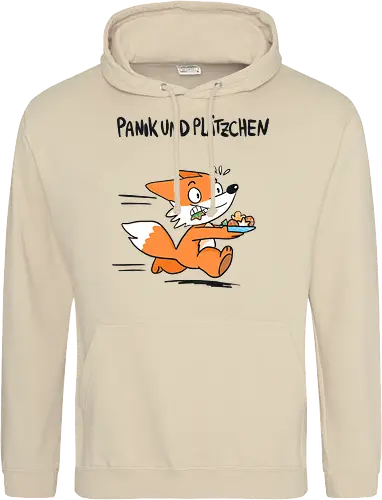 Panik und Plätzchen (schwarze Schrift) - Weihnachten, Xmas, Yule, Fuchs - Standard Hoodie