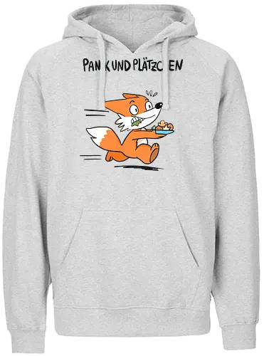 Panik und Plätzchen (schwarze Schrift) - Weihnachten, Xmas, Yule, Fuchs - Fairtrade Hoodie
