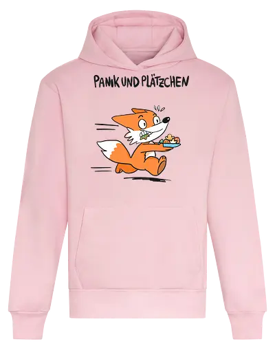 Panik und Plätzchen (schwarze Schrift) - Weihnachten, Xmas, Yule, Fuchs - Heavyweight Hoodie