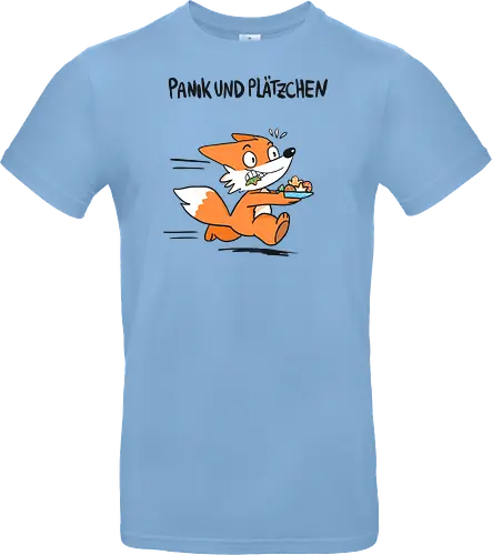 Panik und Plätzchen (schwarze Schrift) - Weihnachten, Xmas, Yule, Fuchs - Standard T-Shirt