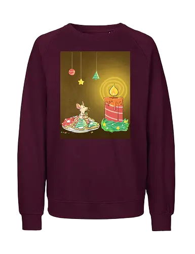 Adventsmaus - Xmas, Advent, Maus, Kekse, Xmas, Yule, Weihnachten, Plätzchen, Kerze - Fairtrade Sweatshirt