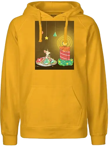 Adventsmaus - Xmas, Advent, Maus, Kekse, Xmas, Yule, Weihnachten, Plätzchen, Kerze - Fairtrade Hoodie