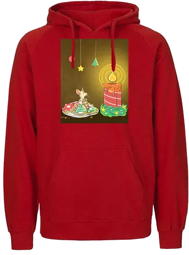 Adventsmaus - Xmas, Advent, Maus, Kekse, Xmas, Yule, Weihnachten, Plätzchen, Kerze - Fairtrade Hoodie
