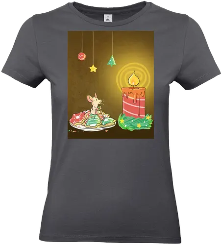 Adventsmaus - Xmas, Advent, Maus, Kekse, Xmas, Yule, Weihnachten, Plätzchen, Kerze - Standard T-Shirt (Women)