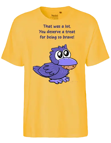 Treat Crow (violette Schrift) - Fairtrade T-Shirt