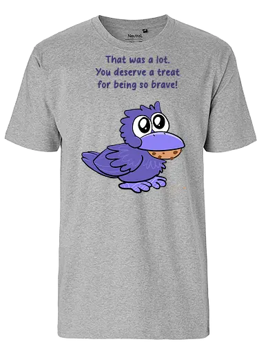 Treat Crow (violette Schrift) - Fairtrade T-Shirt