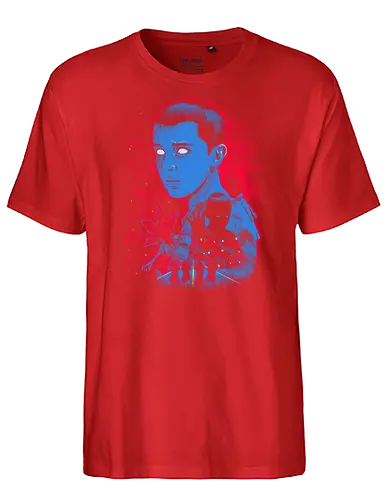 Mystic Teen Stranger - Strange, 80s, demogorgon, eleven, hawkins, lucas, mike, TV, pyschedelic, retro, stranger, trippy, upside down, vintage, will byers, lucas sinclair, nancy wheeler, stranger things movie - Fairtrade T-Shirt