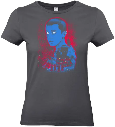 Mystic Teen Stranger - Strange, 80s, demogorgon, eleven, hawkins, lucas, mike, TV, pyschedelic, retro, stranger, trippy, upside down, vintage, will byers, lucas sinclair, nancy wheeler, stranger things movie - Standard T-Shirt (Women)