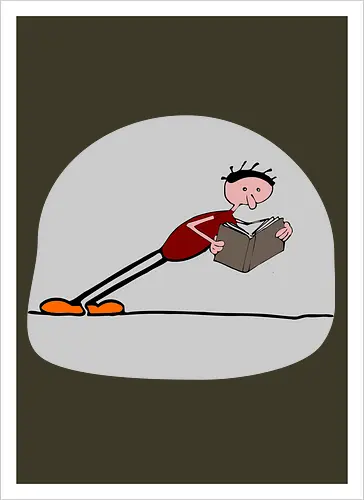 Der geneigte Leser, mit hellem Hintergrund