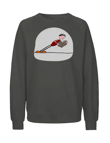 Der geneigte Leser, mit hellem Hintergrund - Lesen, Buch - Fairtrade Sweatshirt