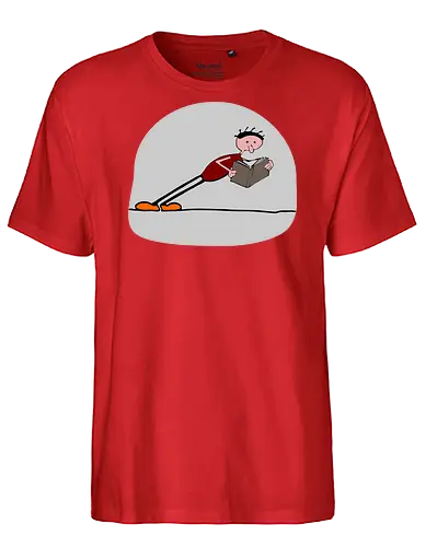 Der geneigte Leser, mit hellem Hintergrund - Lesen, Buch - Fairtrade T-Shirt
