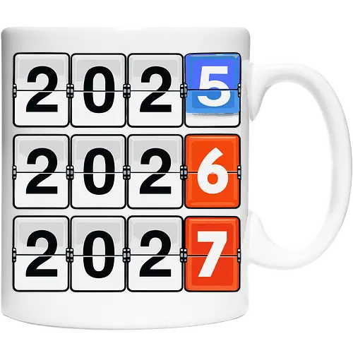 Retro Flip Clock Calendar - 2025 to 2027 Countdown