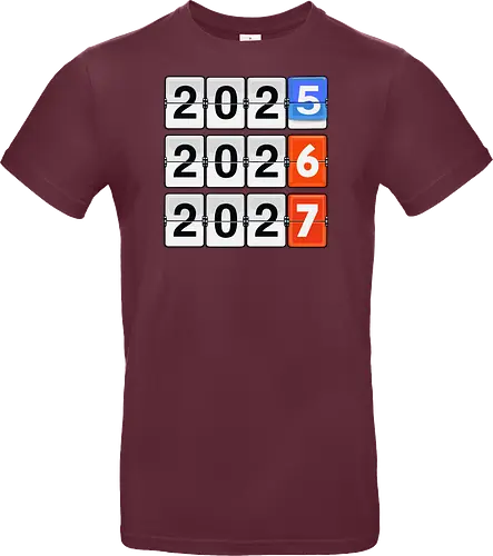 Retro Flip Clock Calendar - 2025 to 2027 Countdown