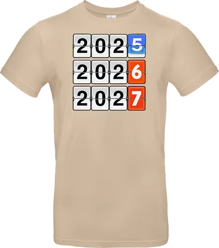 Retro Flip Clock Calendar - 2025 to 2027 Countdown