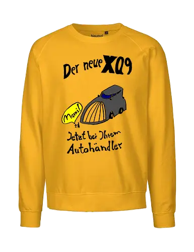 Der neue XQ9, dunkle Version - SUV, Auto, Klimawandel, Größenwahn - Fairtrade Sweatshirt