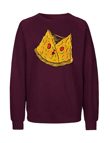 double pizza - pizza, burger, food, cool, funny, vintage, cartoon, logo, classic, brother, sister, friendship - Fairtrade Sweatshirt