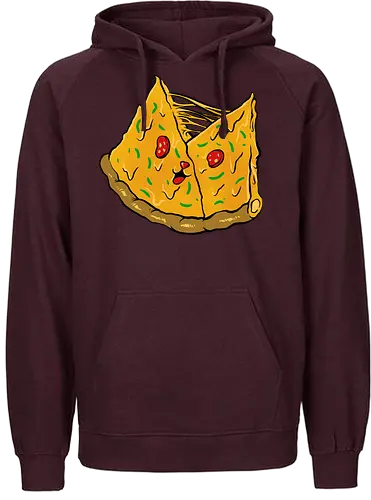 double pizza - pizza, burger, food, cool, funny, vintage, cartoon, logo, classic, brother, sister, friendship - Fairtrade Hoodie